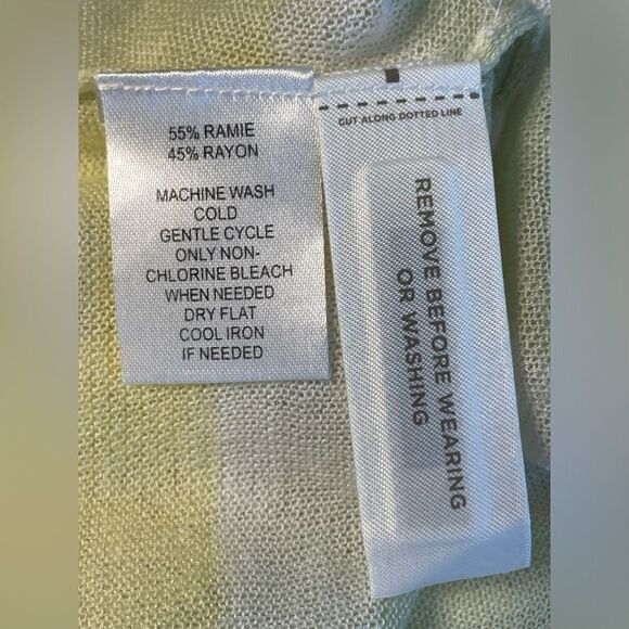 LOFT ANN TAYLOR Pastel Striped Multicolor 3/4 Sleeve Pullover Sweater XS - Picture 5 of 5